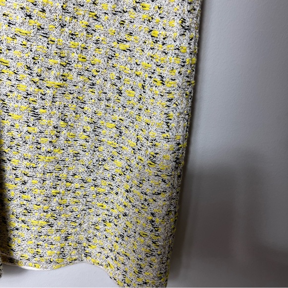 St. John Yellow Tweed Dress Black White Short Sleeve Classic Wool 519 - Picture 10 of 10